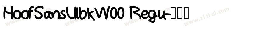 HoofSansUlbkW00 Regu字体转换